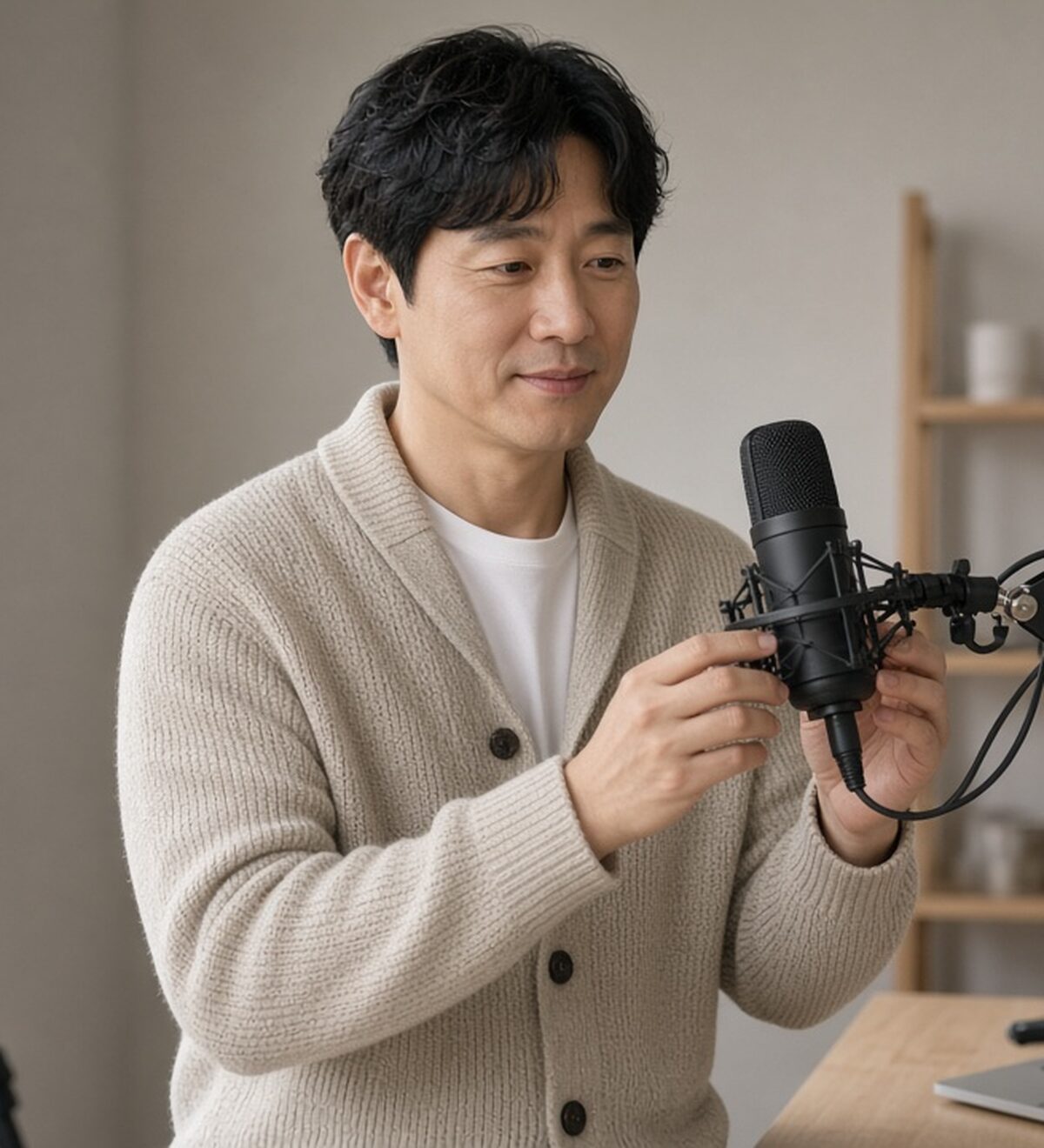 강의를 녹화하는 강사